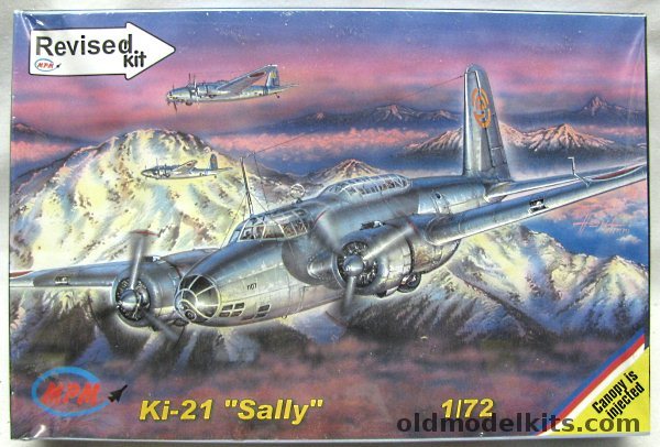 MPM 1/72 Mitsubishi Ki-21 Sally - With Decals For 9 Different Aircraft, 72511 plastic model kit